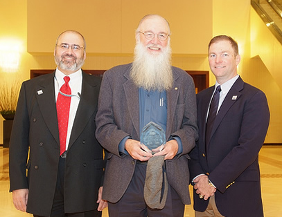 The Award Goes to ESnet: (from left to right) Vince Datorria, Bill Johnston and 