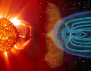 visualization of a solar storm