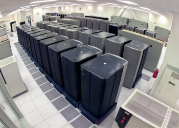 Archive photo of Seaborg IBM supercomputer top view late 1990s