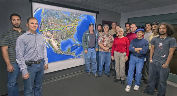ESnet Department Head Steve Cotter (second from left), shown here with the ESnet