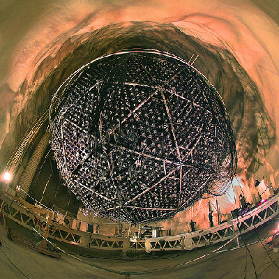 Credit: Photo by Roy Kaltschmidt SNO onsists of an 18-meters-in-diameter stainle