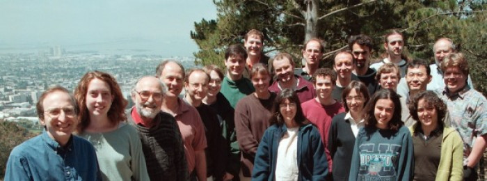 Perlmutter (far left) with members of the Supernova Cosmology Project team