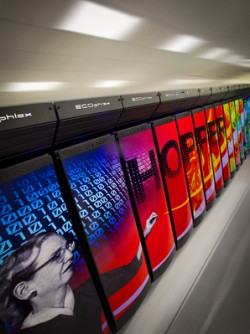 Hopper Supercomputer at NERSC. Photo by Roy Kaltschmidt, Berkeley Lab.