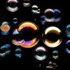 Image of bubbles on black background