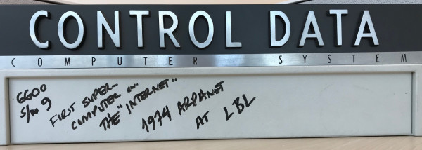 CDC 6600 nameplate artifact