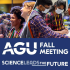 AGU22 Fall Meeting logo image collage depicting diverse attendees