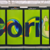 Photo of the Cori supercomputer cabinet