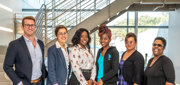 Berkeley Lab hosts pose with TechWomen Emerging Leaders
