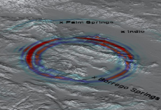 Example of hypothetical seismic wave propagation.