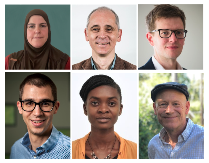 The collaboration: (Top Row, Left to Right) Talita Perciano, Jan Balewski, Daan Camps. (Bottom Row, Left to Right) Roel Van Beeumen, Mercy G. Amankwah, E. Wes Bethel