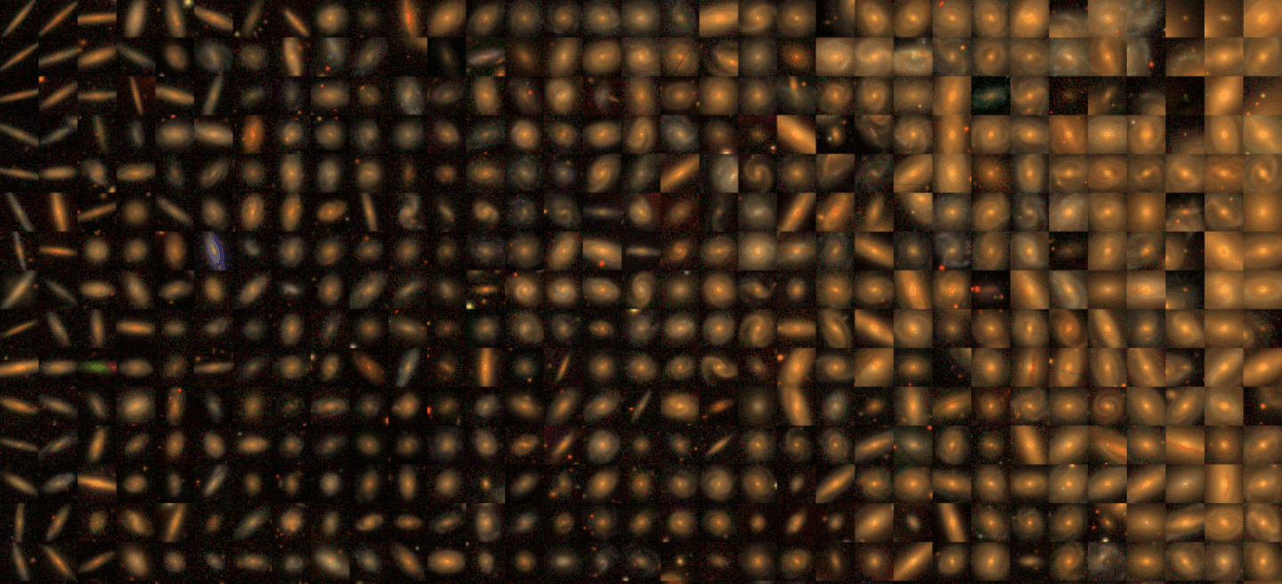 Grid of sky survey brown