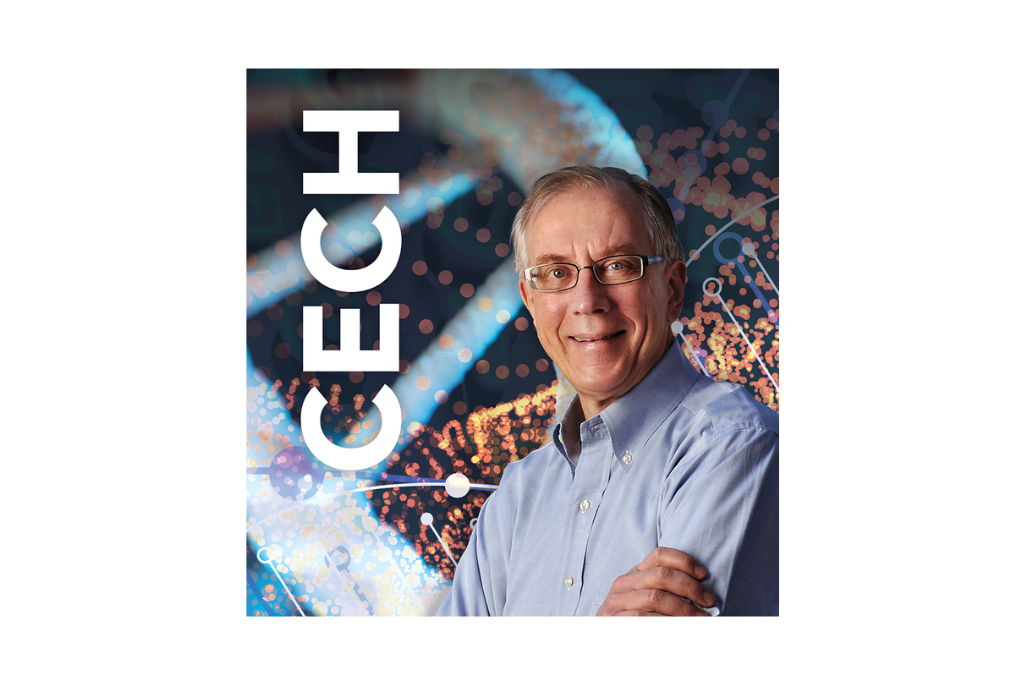 Promotional image for the NERSC-10 Cech test system, featuring the name CECH and a photo of Thomas Cech.